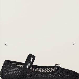 Miu Miu Black Mesh Ballet Flats Size 8. Barely used.
